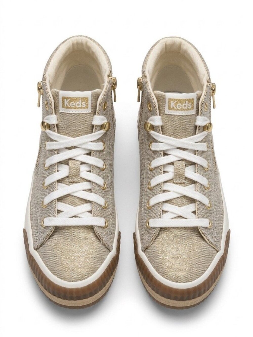 Keds, Canvas high-top sneakers, Demi TRX Mid Metallic, Size 6